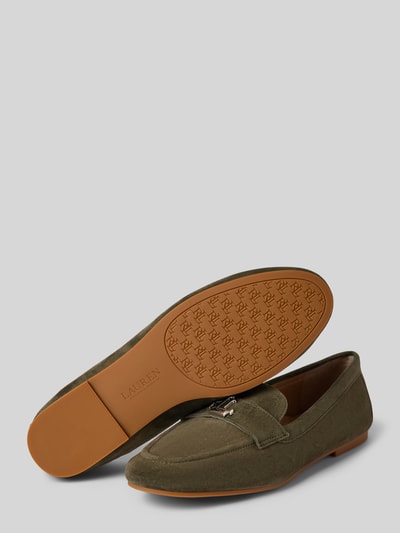 Peek & Cloppenburg Lauren Ralph LaurenLederloafers Mit Label-Applikation Modell 'AVERI III' In Khaki