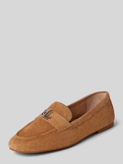 Peek & Cloppenburg Lauren Ralph LaurenLederloafers mit Label-Applikation Modell 'AVERI III' in camel