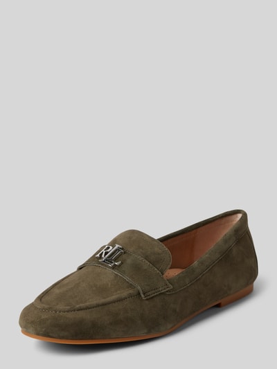 Peek & Cloppenburg Lauren Ralph LaurenLederloafers Mit Label-Applikation Modell 'AVERI III' In Khaki