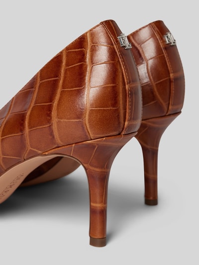 Peek & Cloppenburg Lauren Ralph LaurenLederpumps Mit Pfennigabsatz Modell 'LANETTE' In Cognac