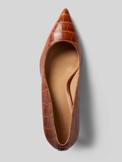 Peek & Cloppenburg Lauren Ralph LaurenLederpumps Mit Pfennigabsatz Modell 'LANETTE' In Cognac