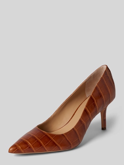 Peek & Cloppenburg Lauren Ralph LaurenLederpumps mit Pfennigabsatz Modell 'LANETTE' in cognac