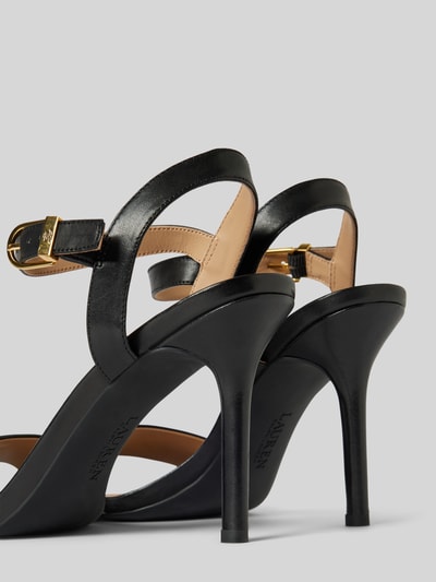 Peek & Cloppenburg Lauren Ralph LaurenLedersandalette Mit Pfennigabsatz Modell 'GWEN' In Black
