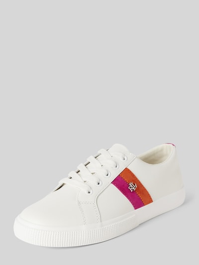 Peek & Cloppenburg Lauren Ralph LaurenLedersneaker mit Label-Applikation Modell 'JANSON II' in weiss