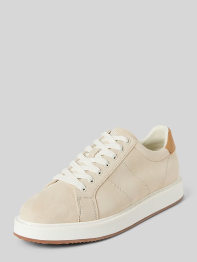 Peek & Cloppenburg Lauren Ralph LaurenLedersneaker mit Label-Stitching Modell 'ANGELINE' in beige