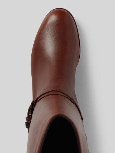 Peek & Cloppenburg Lauren Ralph LaurenLederstiefel Mit Label-Applikation Modell 'BROOKE' In Dunkelbraun