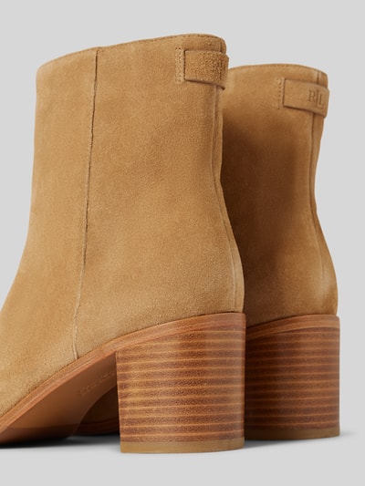 Peek & Cloppenburg Lauren Ralph LaurenLederstiefeletten Mit Label-Detail Modell 'CASSIE' In Camel
