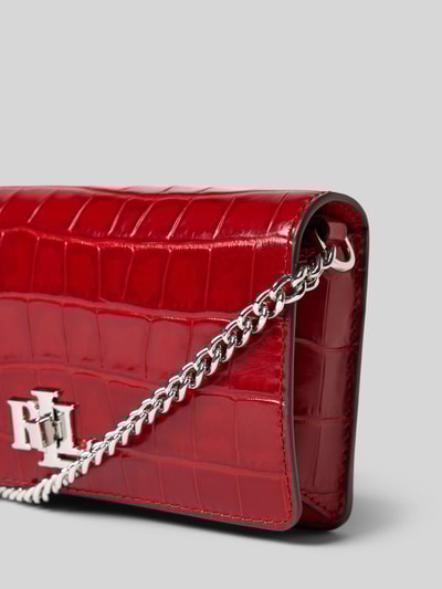 Peek & Cloppenburg Lauren Ralph LaurenLederumhängetasche Mit Label-Applikation In Rot