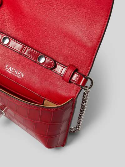 Peek & Cloppenburg Lauren Ralph LaurenLederumhängetasche Mit Label-Applikation In Rot