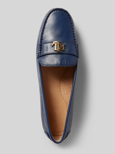 Peek & Cloppenburg Lauren Ralph LaurenMokassins Aus Leder Mit Label-Detail In Marine Melange