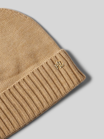 Peek & Cloppenburg Lauren Ralph LaurenMütze Mit Label-Detail Und Woll-Anteil In Camel