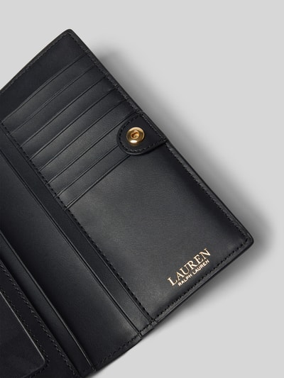 Peek & Cloppenburg Lauren Ralph LaurenPortemonnaie Aus Rindsleder Mit Label-detail In Black