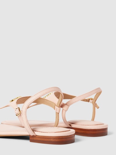 Peek & Cloppenburg Lauren Ralph LaurenSandalen Aus Leder Mit Label-Applikation Modell 'ELLINGTON' In Hellrosa