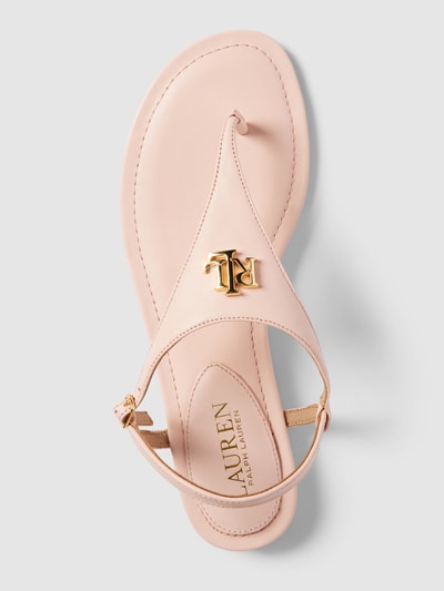 Peek & Cloppenburg Lauren Ralph LaurenSandalen Aus Leder Mit Label-Applikation Modell 'ELLINGTON' In Hellrosa