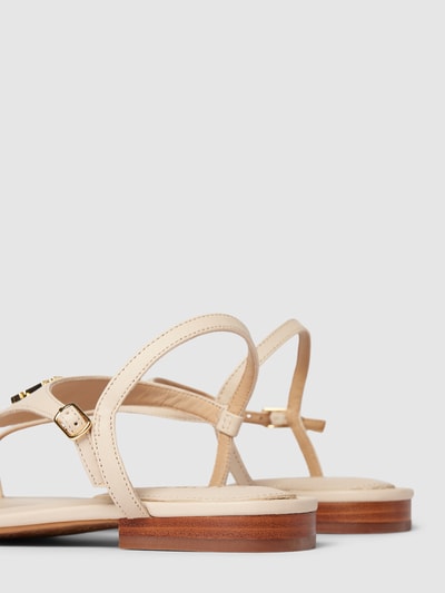 Peek & Cloppenburg Lauren Ralph LaurenSandalen Aus Leder Mit Label-Applikation Modell 'ELLINGTON' In Beige