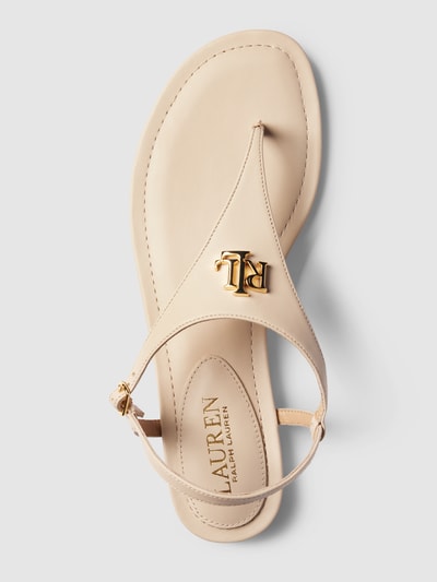 Peek & Cloppenburg Lauren Ralph LaurenSandalen Aus Leder Mit Label-Applikation Modell 'ELLINGTON' In Beige