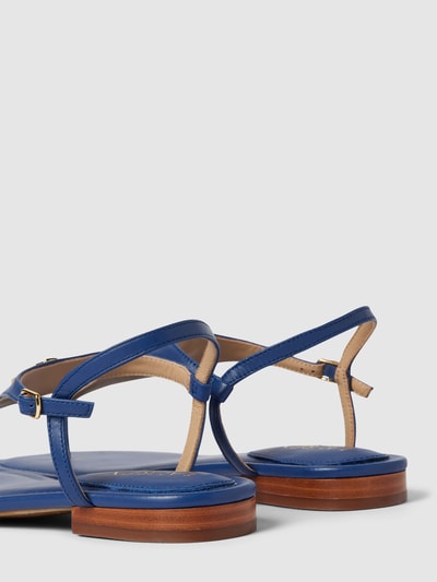 Peek & Cloppenburg Lauren Ralph LaurenSandalen Aus Leder Mit Label-Applikation Modell 'ELLINGTON' In Dunkelblau