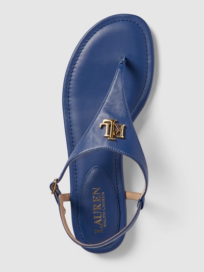 Peek & Cloppenburg Lauren Ralph LaurenSandalen Aus Leder Mit Label-Applikation Modell 'ELLINGTON' In Dunkelblau