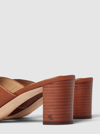 Peek & Cloppenburg Lauren Ralph LaurenSandalette Mit Blockabsatz Modell 'FREDDI' In Hellbraun