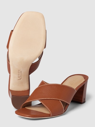 Peek & Cloppenburg Lauren Ralph LaurenSandalette Mit Blockabsatz Modell 'FREDDI' In Hellbraun