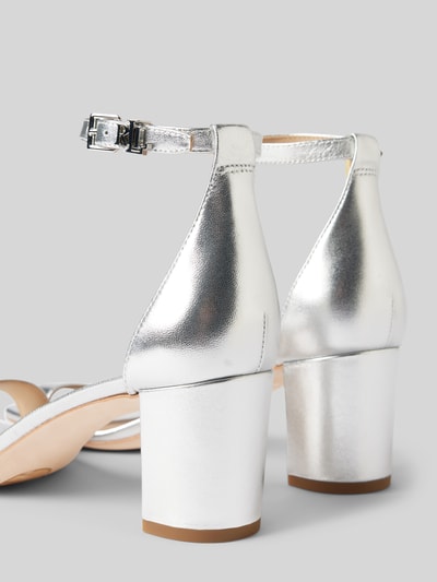 Peek & Cloppenburg Lauren Ralph LaurenSandalette Mit Blockabsatz Modell 'LOGAN' In Silber