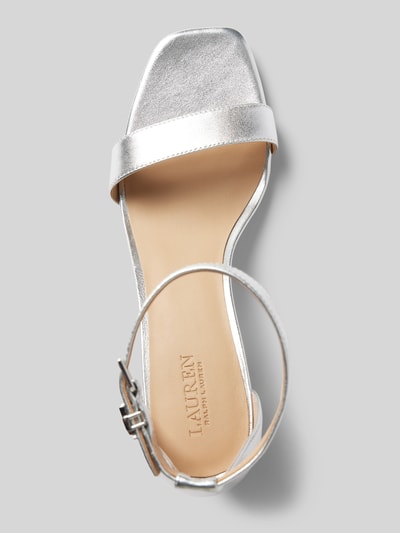 Peek & Cloppenburg Lauren Ralph LaurenSandalette Mit Blockabsatz Modell 'LOGAN' In Silber