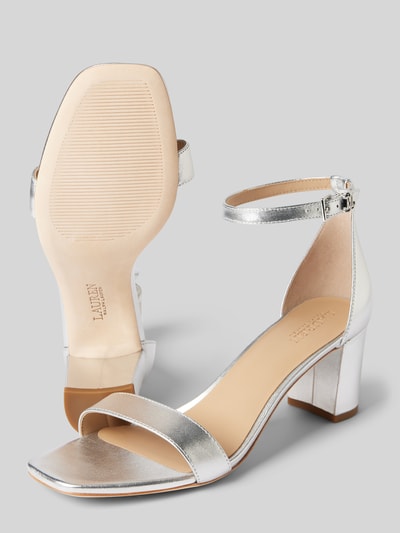 Peek & Cloppenburg Lauren Ralph LaurenSandalette Mit Blockabsatz Modell 'LOGAN' In Silber