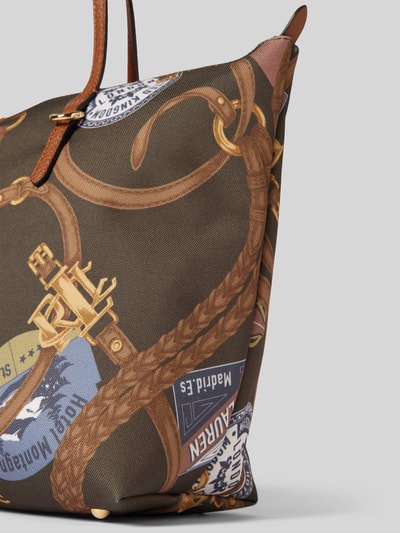 Peek & Cloppenburg Lauren Ralph LaurenShopper Mit Strukturmuster Modell 'KEATON' In Dunkelbraun