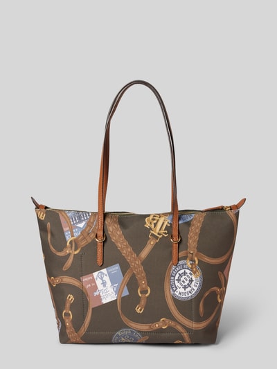 Peek & Cloppenburg Lauren Ralph LaurenShopper Mit Strukturmuster Modell 'KEATON' In Dunkelbraun