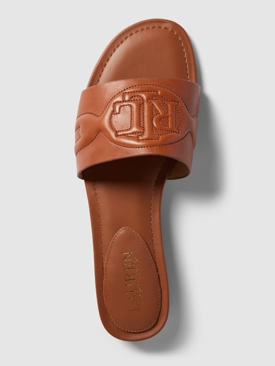 Peek & Cloppenburg Lauren Ralph LaurenSlides Mit Label-Details Modell 'ALEGRA' In Cognac