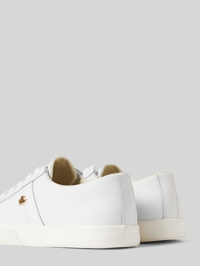 Peek & Cloppenburg Lauren Ralph LaurenSneaker Aus Leder Mit Label-Applikation Modell 'JANSON' In Weiss