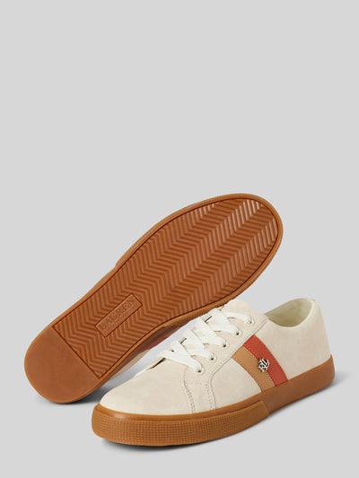 Peek & Cloppenburg Lauren Ralph LaurenSneaker Mit Label-Applikation Modell 'JANSON II' In Beige