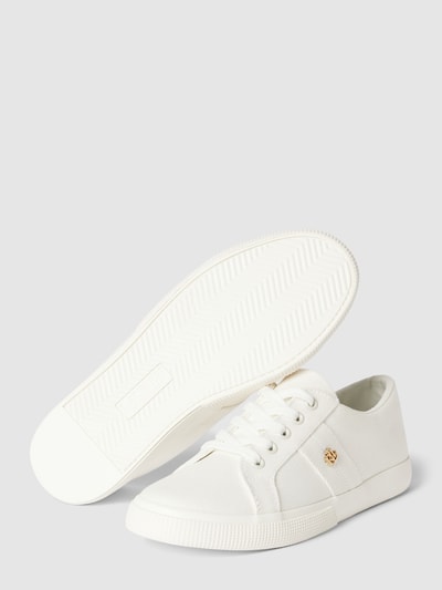 Peek & Cloppenburg Lauren Ralph LaurenSneaker Mit Label-Applikation Modell 'JANSON' In Weiss