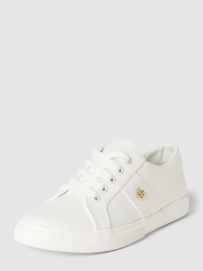 Peek & Cloppenburg Lauren Ralph LaurenSneaker mit Label-Applikation Modell 'JANSON' in weiss