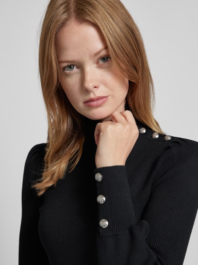 Peek & Cloppenburg Lauren Ralph LaurenStrickpullover Mit Feinripp Modell 'DWORINA' In Black