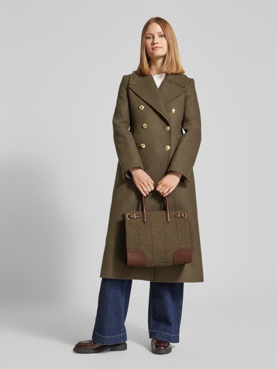 Peek & Cloppenburg Lauren Ralph LaurenTote Bag aus Wolle mit Label-Detail Modell 'DEVYN' in dunkelbraun