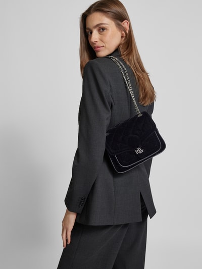 Peek & Cloppenburg Lauren Ralph LaurenUmhängetasche mit Strukturmuster Modell 'BRADLEY' in black