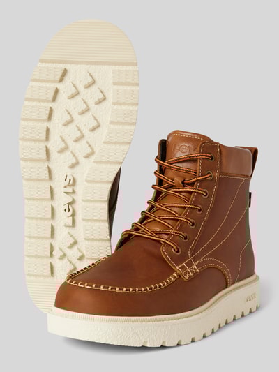 Peek & Cloppenburg Levi’s® Acc.Boots Aus Leder Mit Schnürung Model 'ABNER' In Mittelbraun