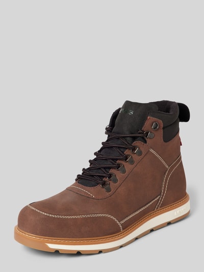 Peek & Cloppenburg Levi’s® Acc.Boots mit Schnürung und Label-Detail Model 'AXEL' in mittelbraun