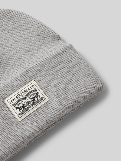 Peek & Cloppenburg Levi's®Beanie Mit Label-Patch Modell 'BACKPATCH' In Hellgrau