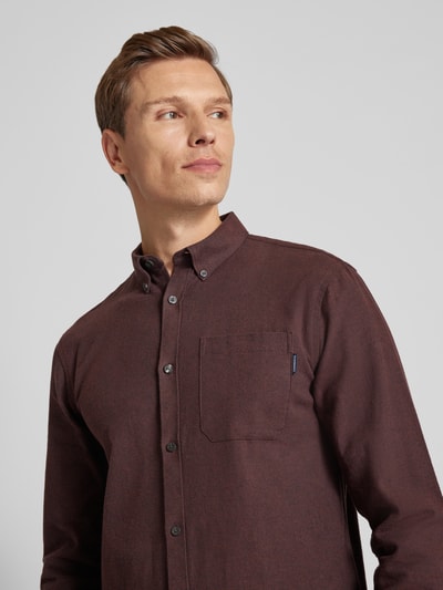 Peek & Cloppenburg LindberghFreizeithemd Mit Button-Down-Kragen In Bordeaux