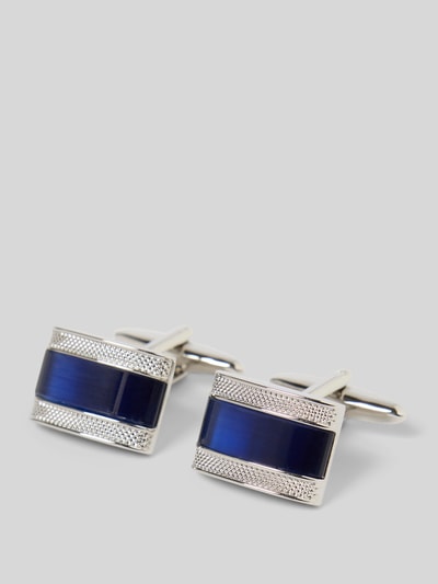 Peek & Cloppenburg LindenmannManschettenknöpfe in rechteckiger Form in blau