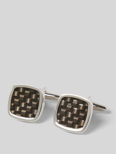 Peek & Cloppenburg LindenmannManschettenknöpfe mit Strukturmuster in anthrazit