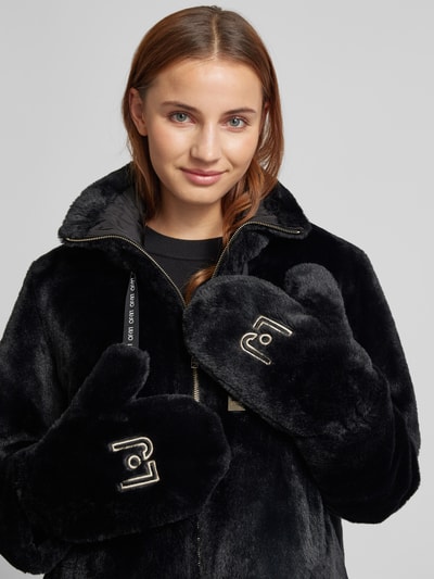 Peek & Cloppenburg Liu Jo WhiteJacke Mit Kunstfellbesatz In Black