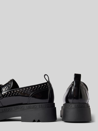 Peek & Cloppenburg Liu JoPenny-Loafer Mit Ziersteinbesatz Modell 'LOVE 58' In Black