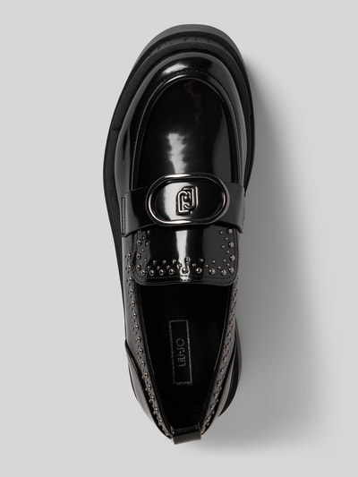 Peek & Cloppenburg Liu JoPenny-Loafer Mit Ziersteinbesatz Modell 'LOVE 58' In Black