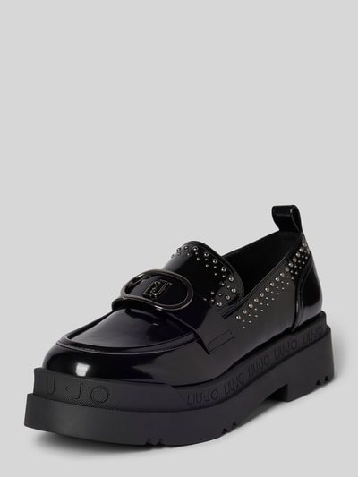 Peek & Cloppenburg Liu JoPenny-Loafer mit Ziersteinbesatz Modell 'LOVE 58' in black