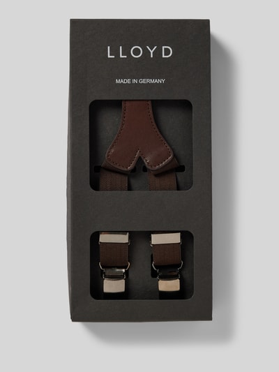 Peek & Cloppenburg Lloyd Men's BeltsHosenträger Mit Leder-Badge In Dunkelbraun