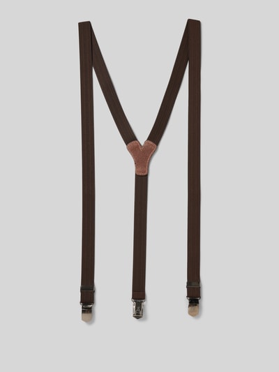 Peek & Cloppenburg Lloyd Men's BeltsHosenträger mit Leder-Badge in dunkelbraun