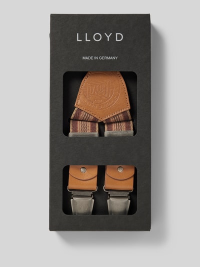 Peek & Cloppenburg Lloyd Men's BeltsHosenträger Mit Leder-Badge In Mittelbraun